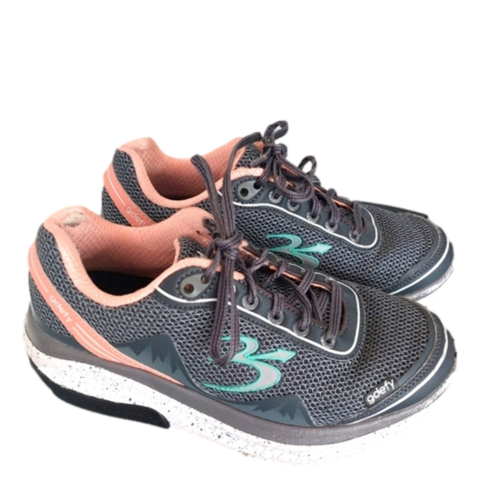 Gravity Defyer Gdefy Mighty Walk Athletic Walking Gravity Grey Peach sz.6.5 us - Picture 2 of 12
